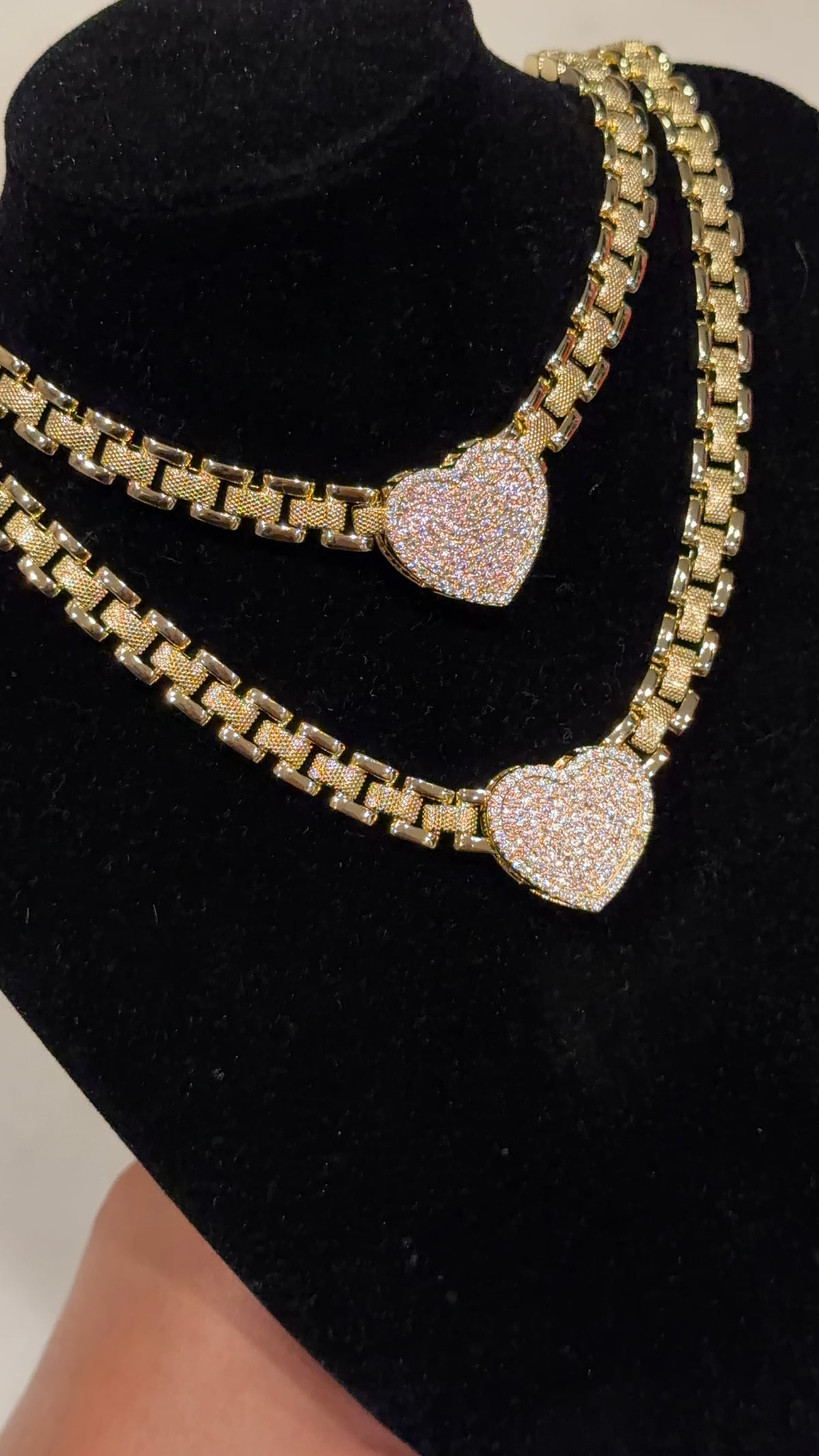 18 Inch Rollie Prezy Pink Heart Chain