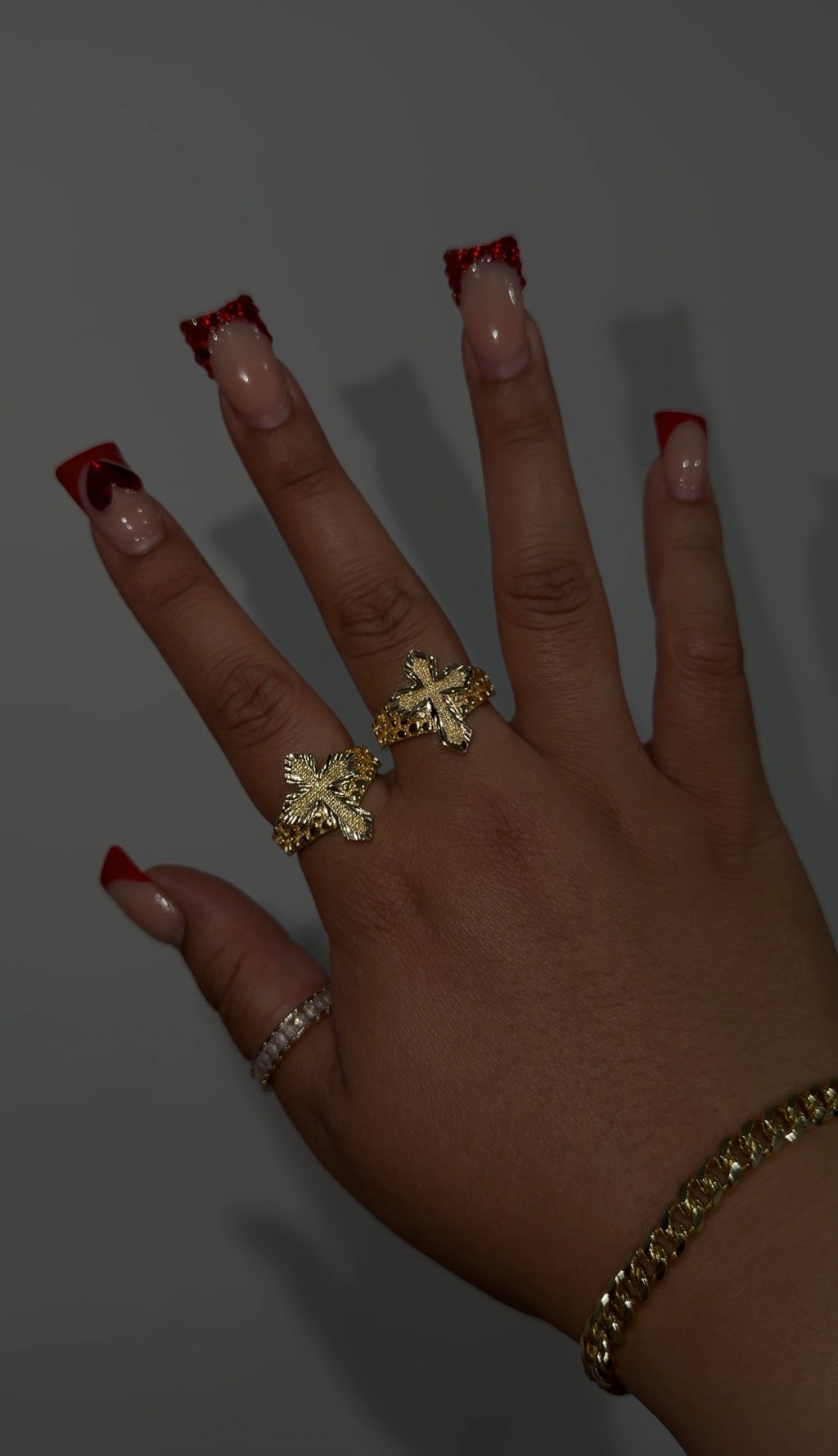Cross Nugget Ring