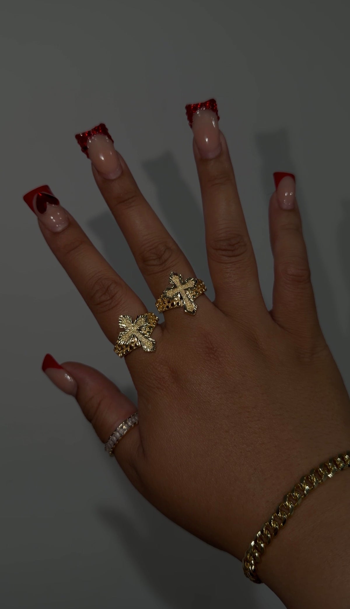 Cross Nugget Ring