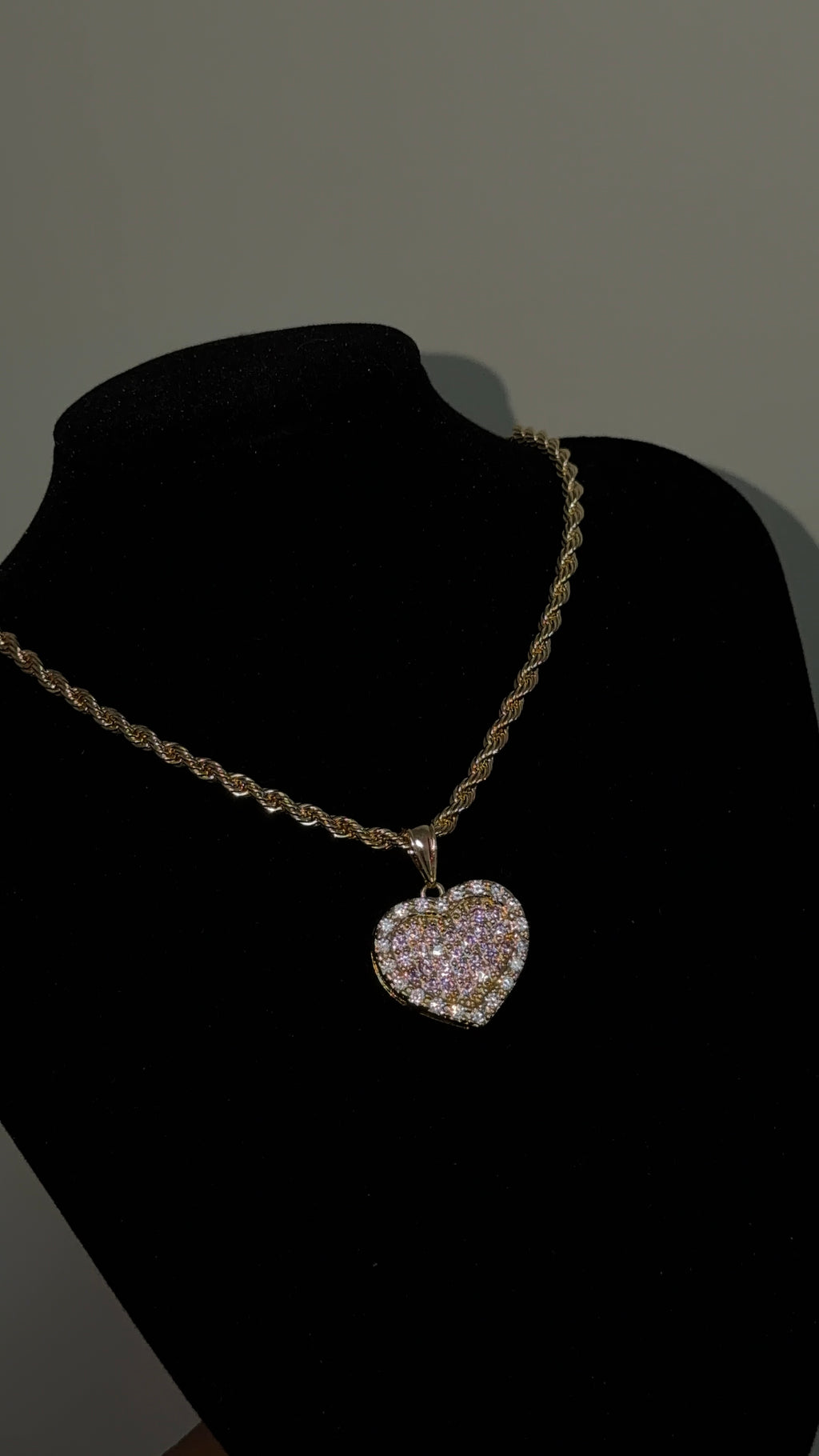 Pink Diamond Heart Chain