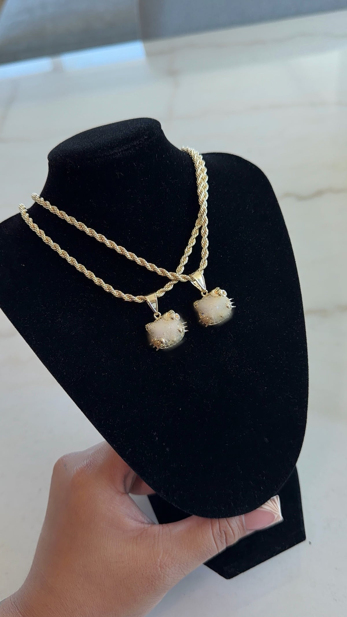 Bling Face Kitten Chain