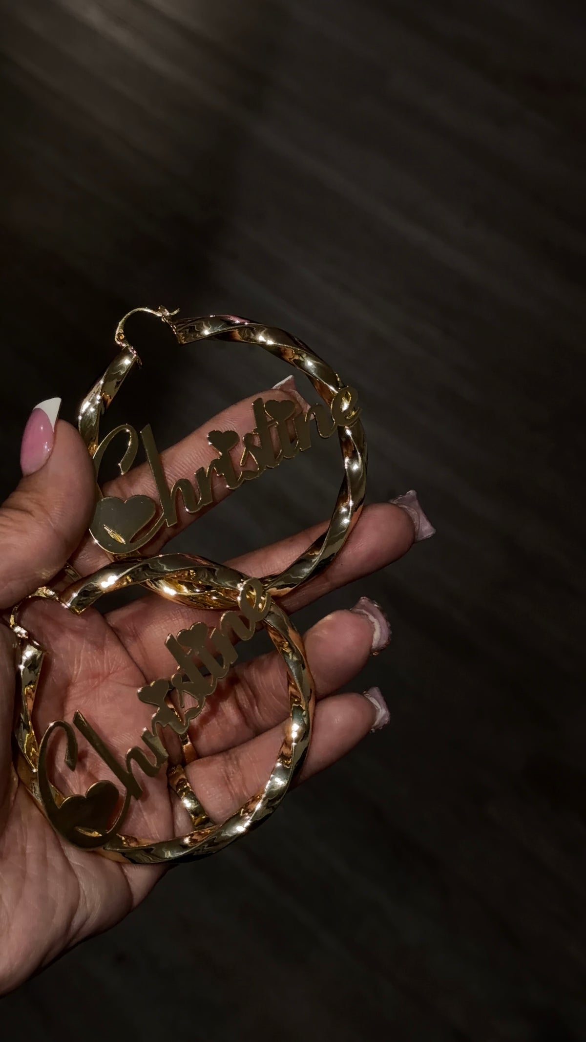 Custom Name Hoop Earrings