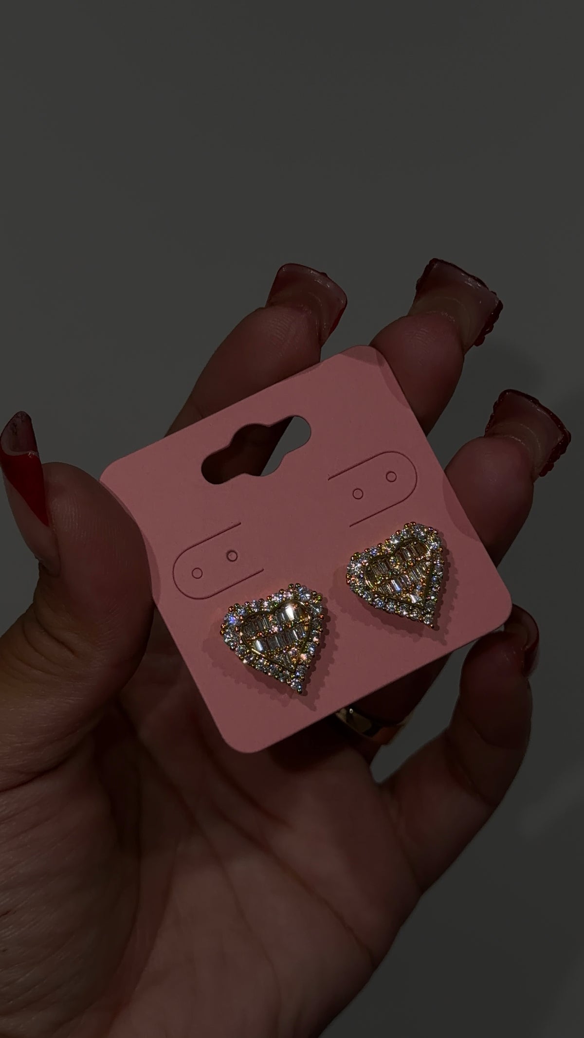 Baguette Heart Earrings