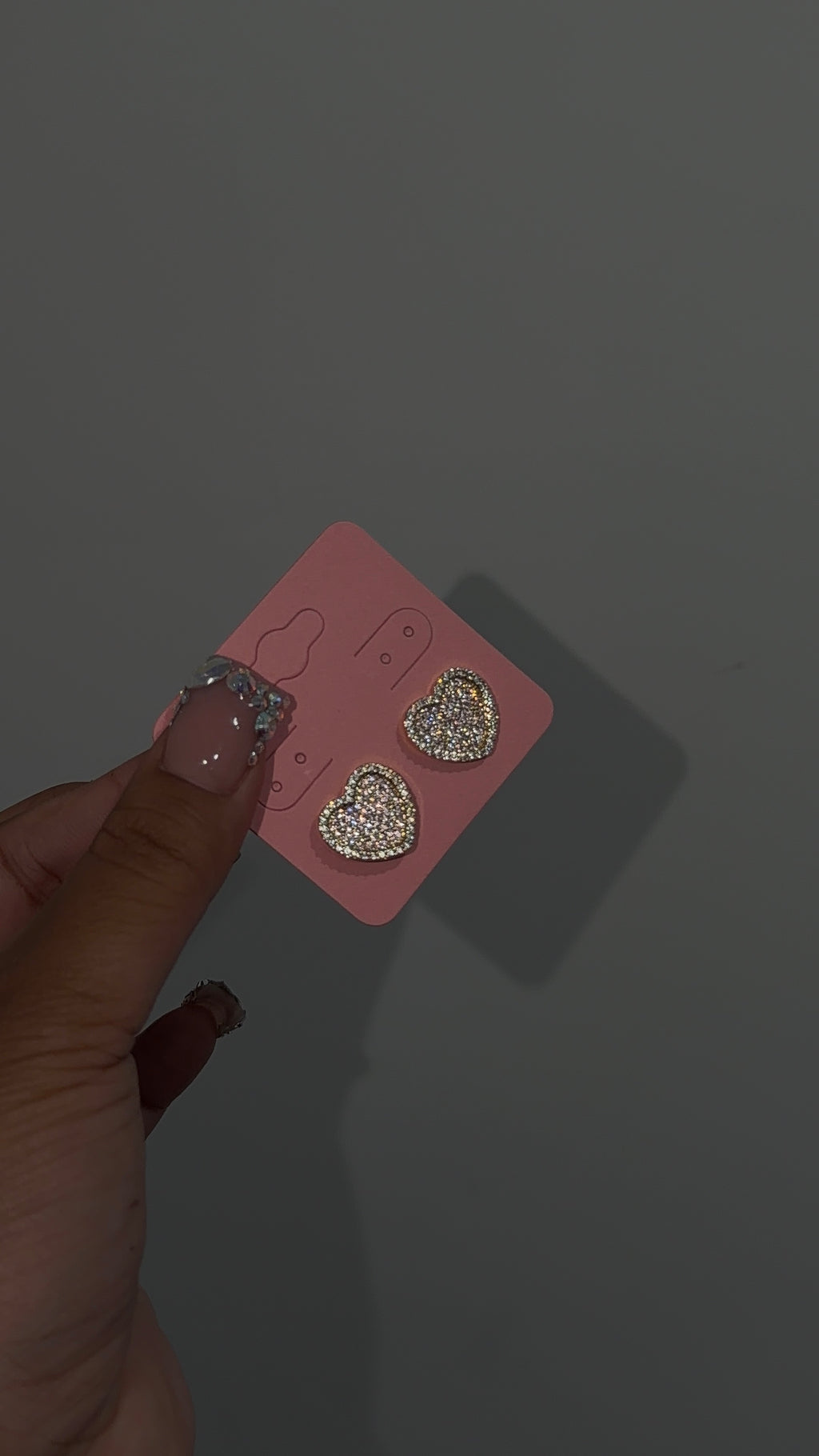 Jumbo Pink Heart Earrings