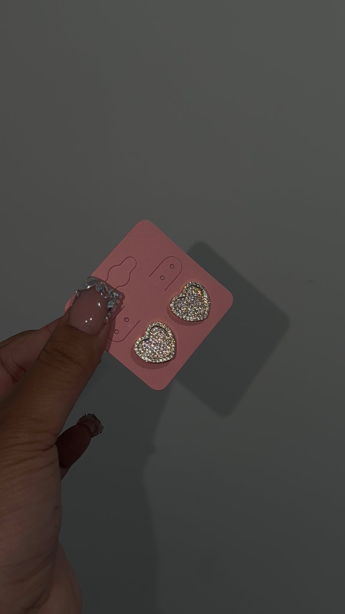 Jumbo Pink Heart Earrings