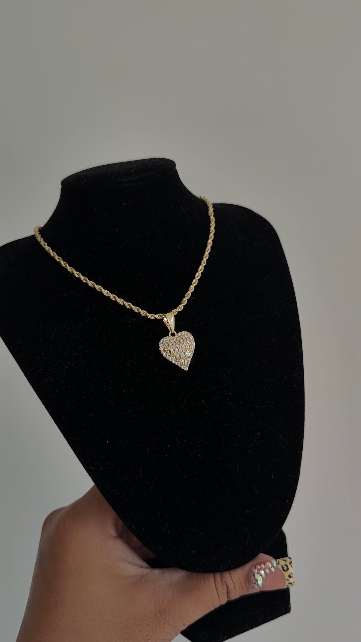 Baguette Heart Necklace