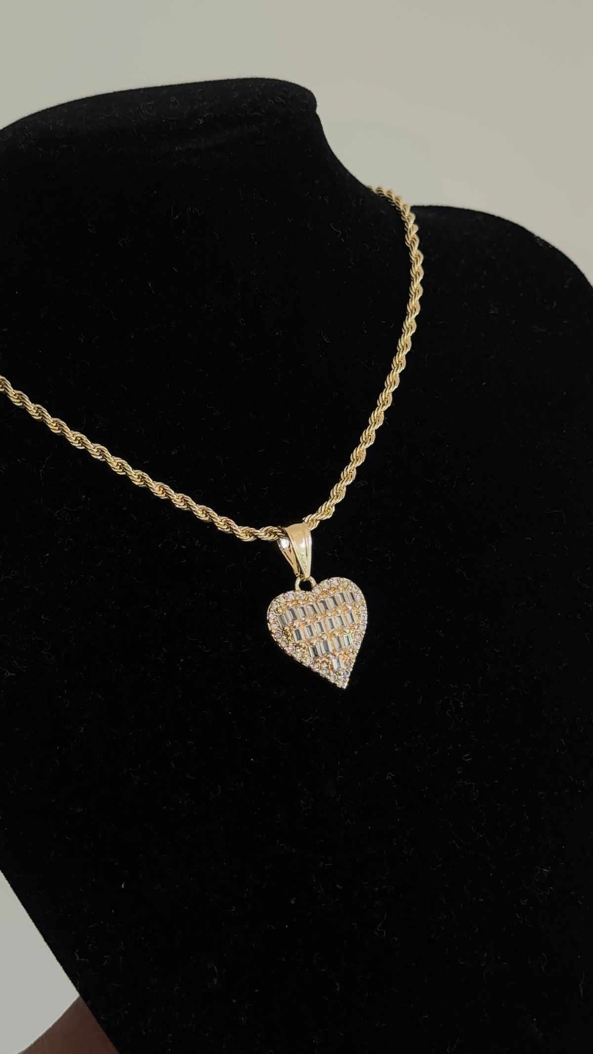 Baguette Heart Necklace