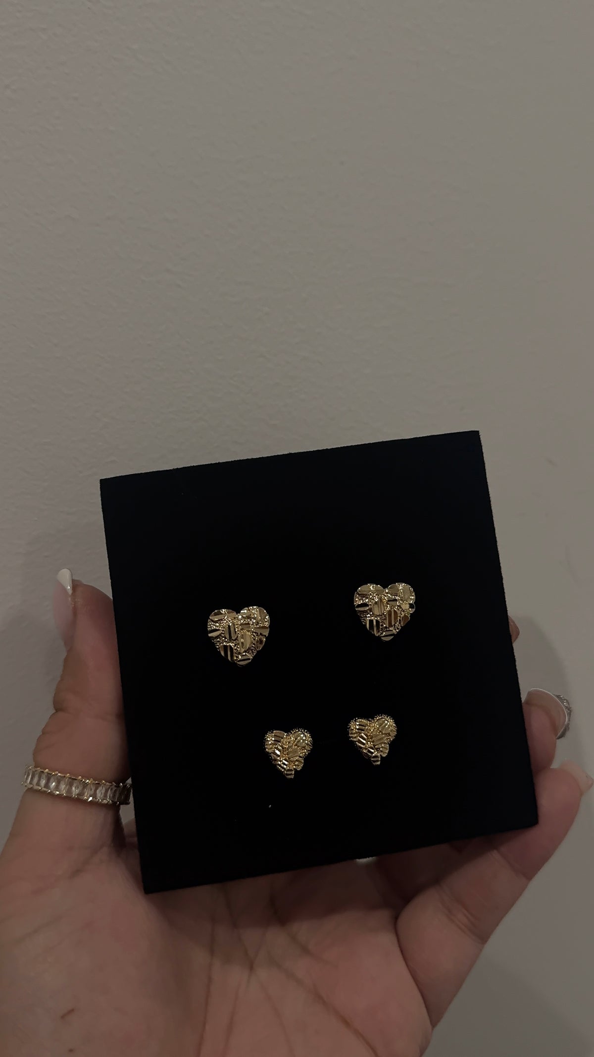 Big Nugget Heart Earrings