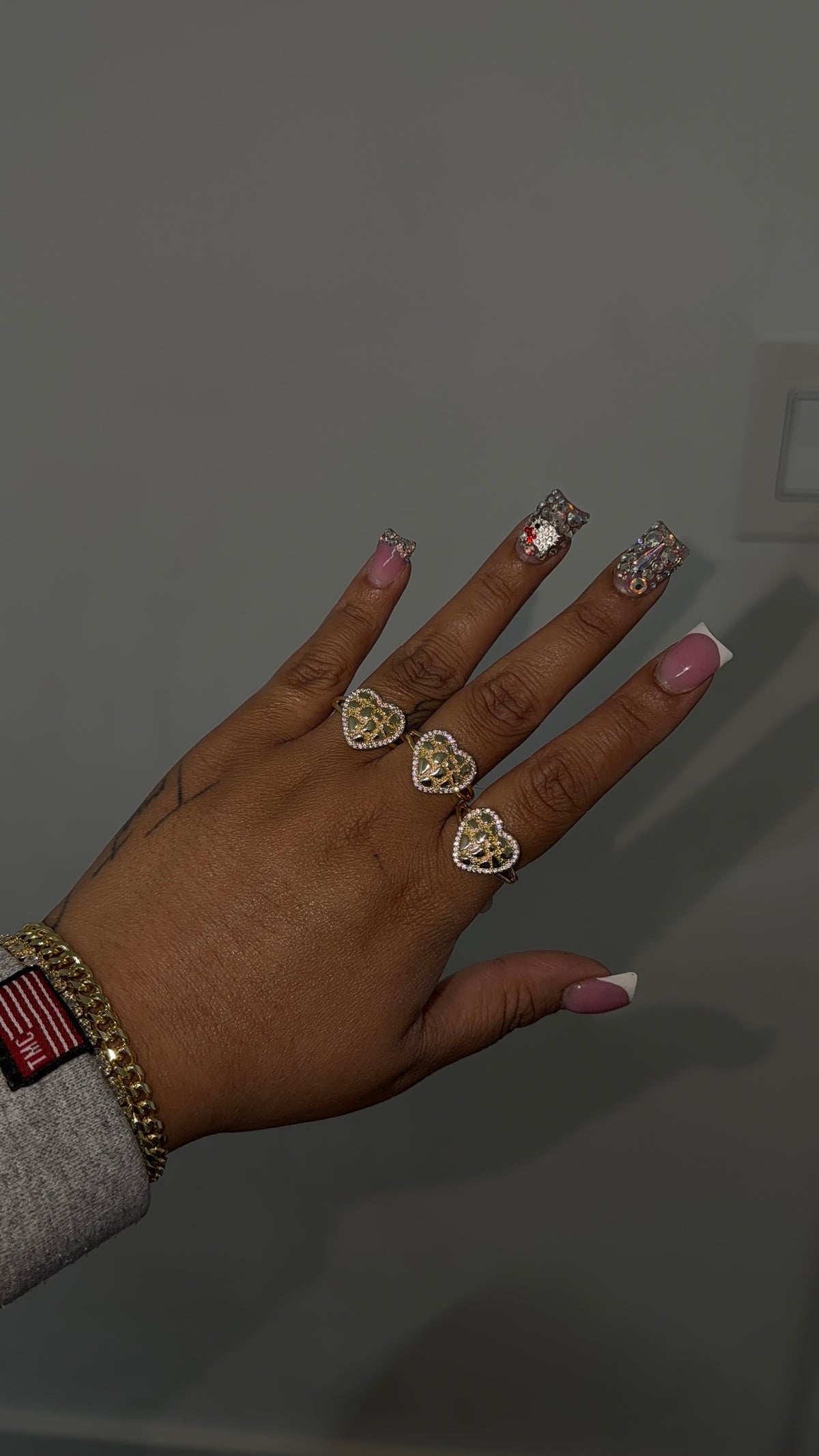 Diamond Heart Nugget Ring