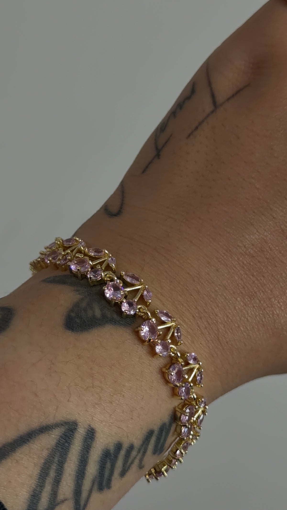 Pink Diamond Cherry Bracelet