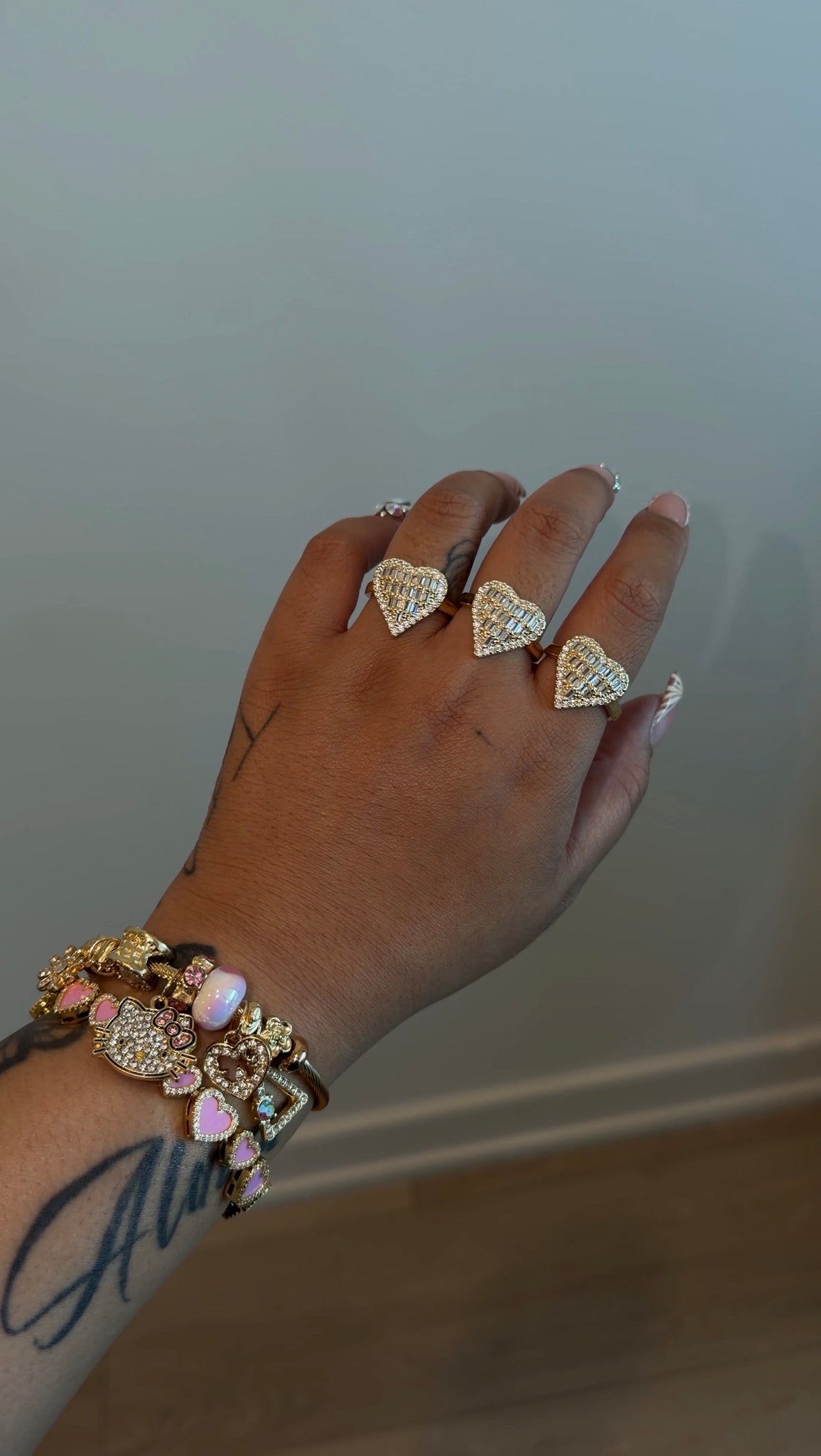 Big Heart Baguette Ring