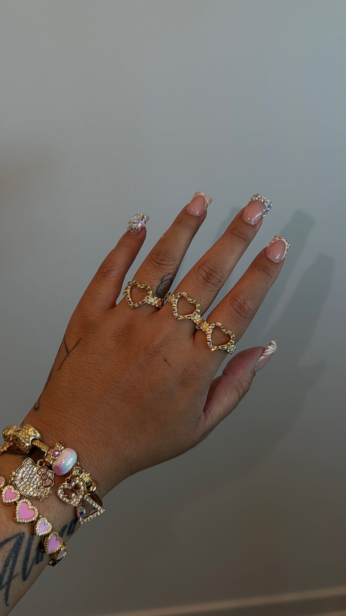 Open Heart Nugget Rollie Band Ring
