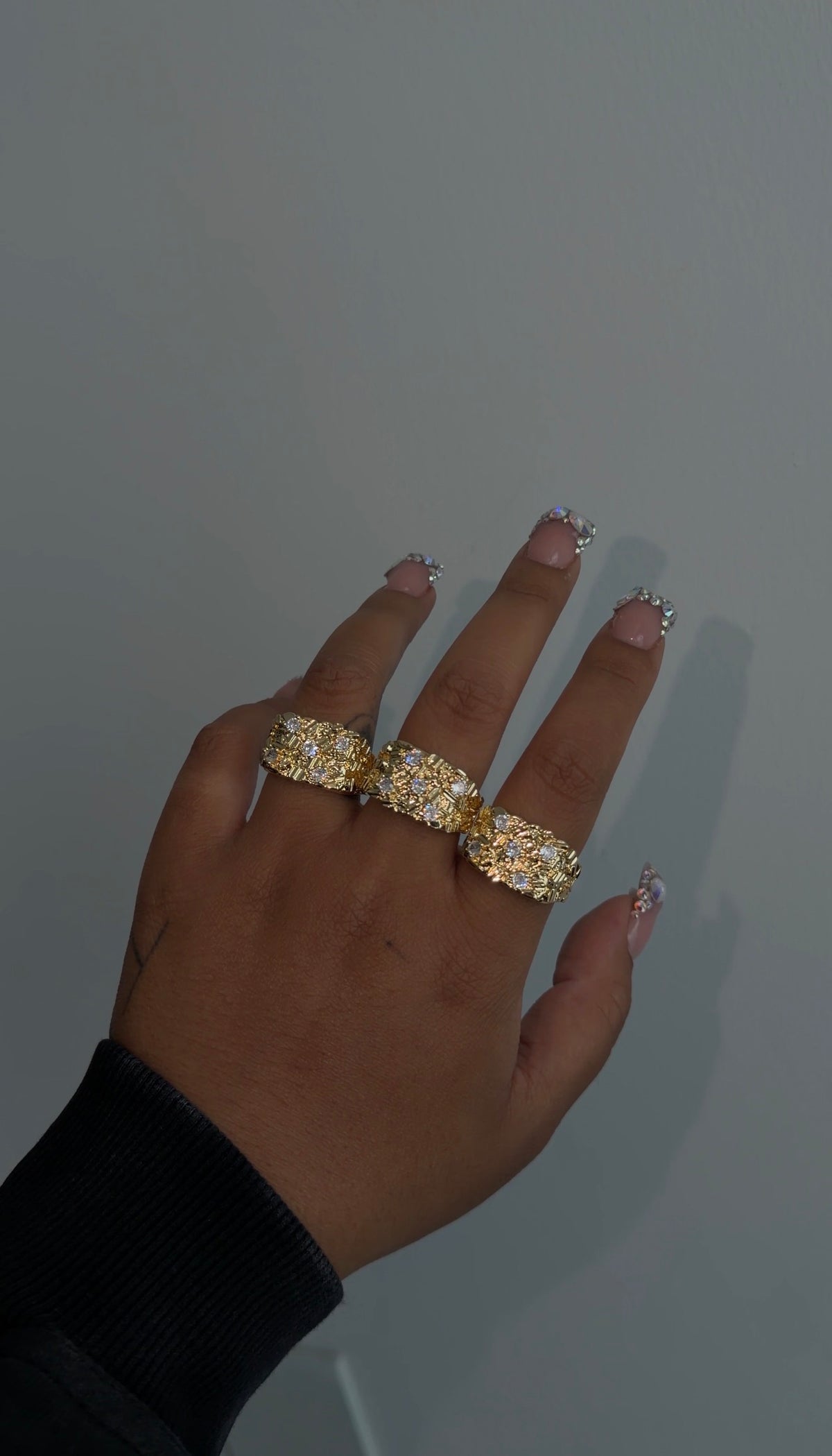 Chunky Bling Nugget Ring