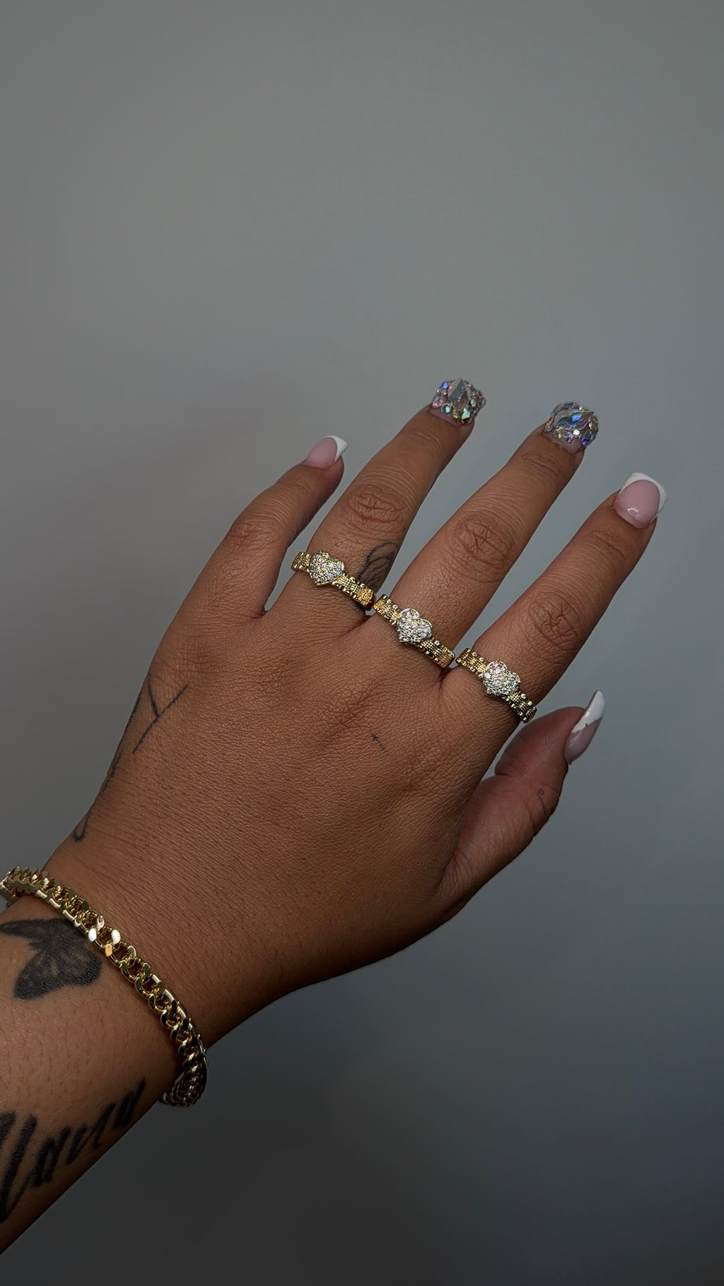Lil Bling Heart Rollie Ring