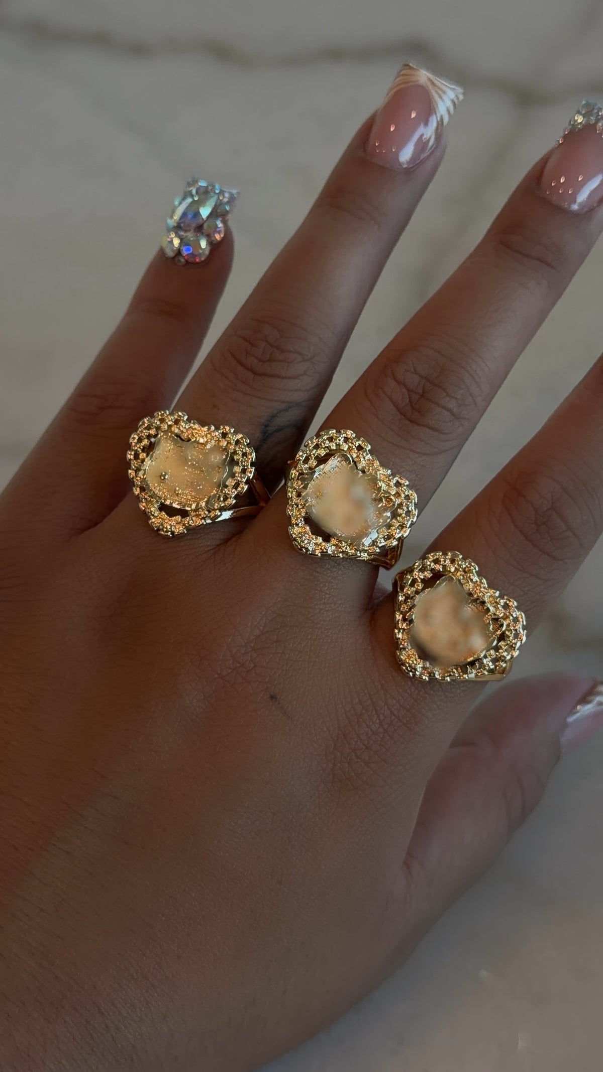 Rollie Heart Kitten Face Ring