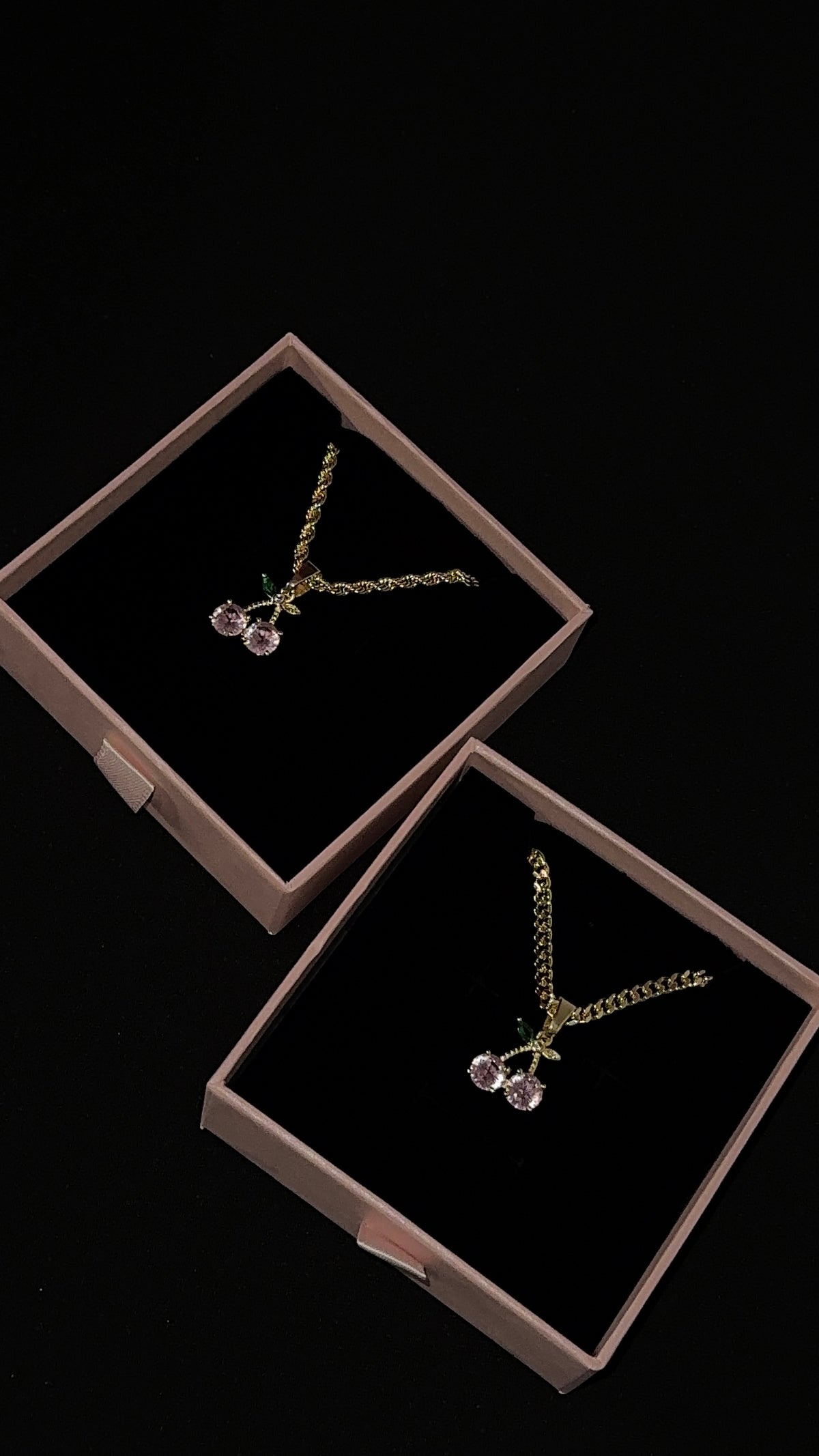 Pink Cherry Necklace