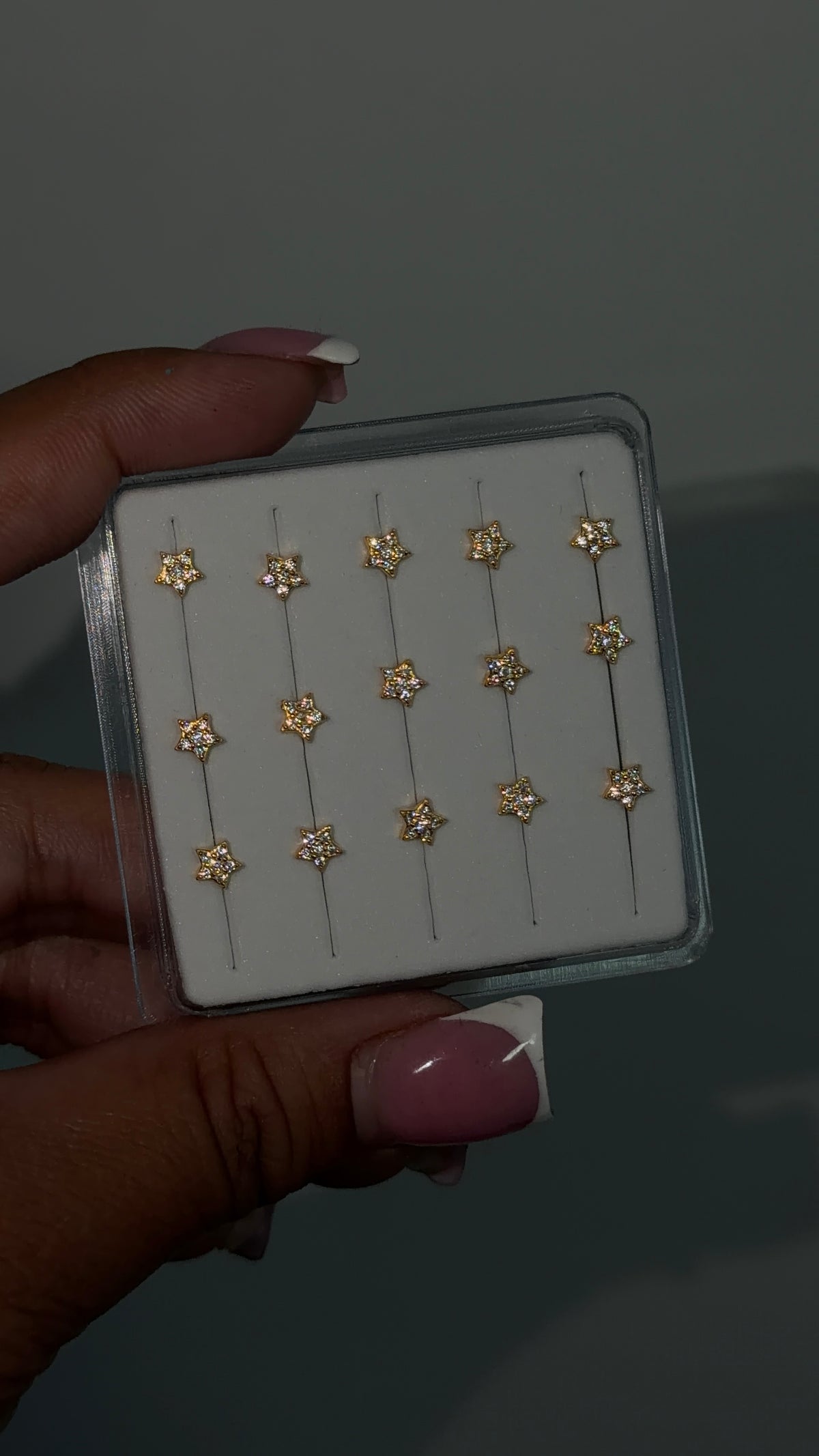 Diamond Star L Shape Nose Piercing