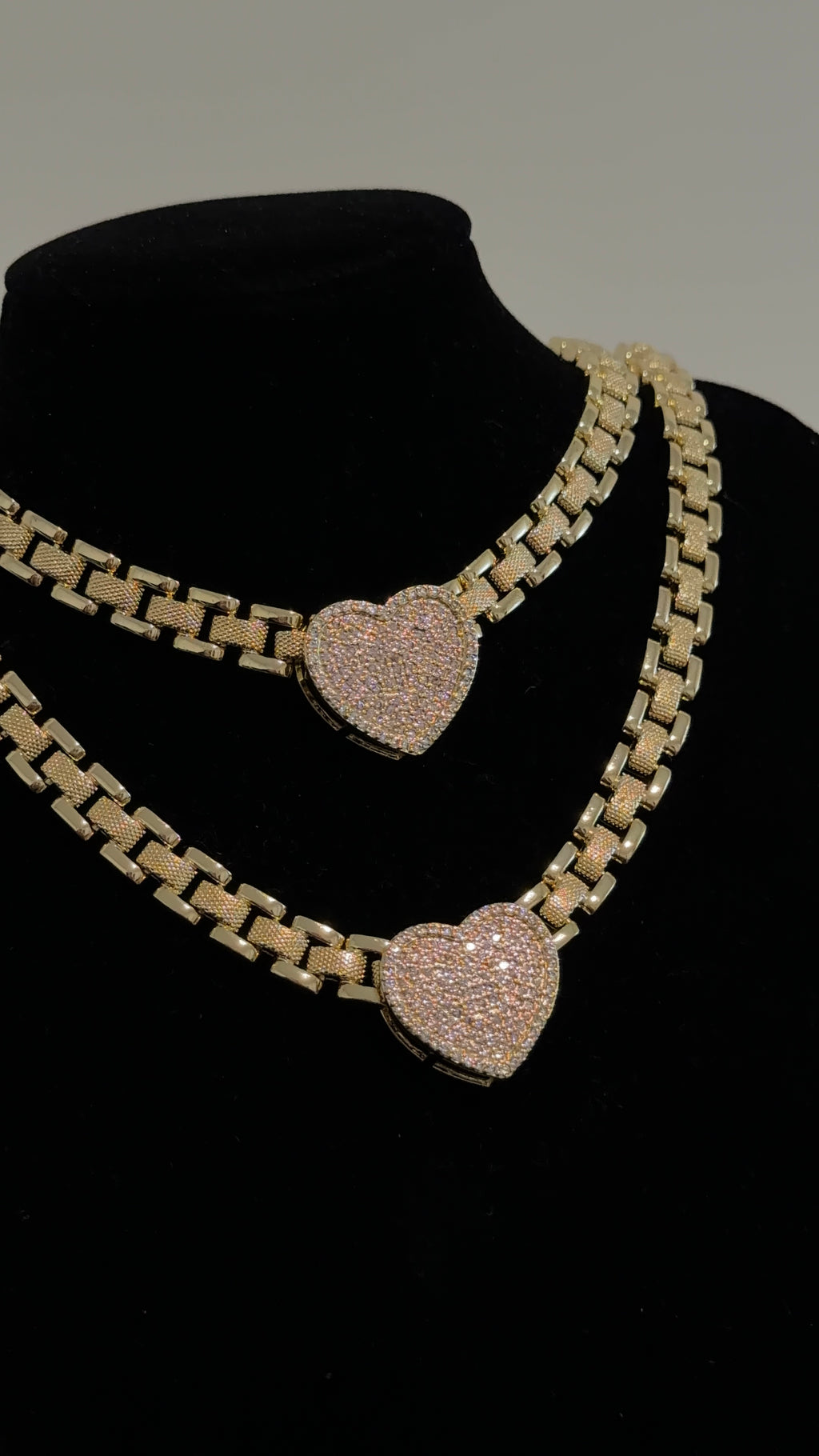 18 Inch Rollie Prezy Pink Heart Chain