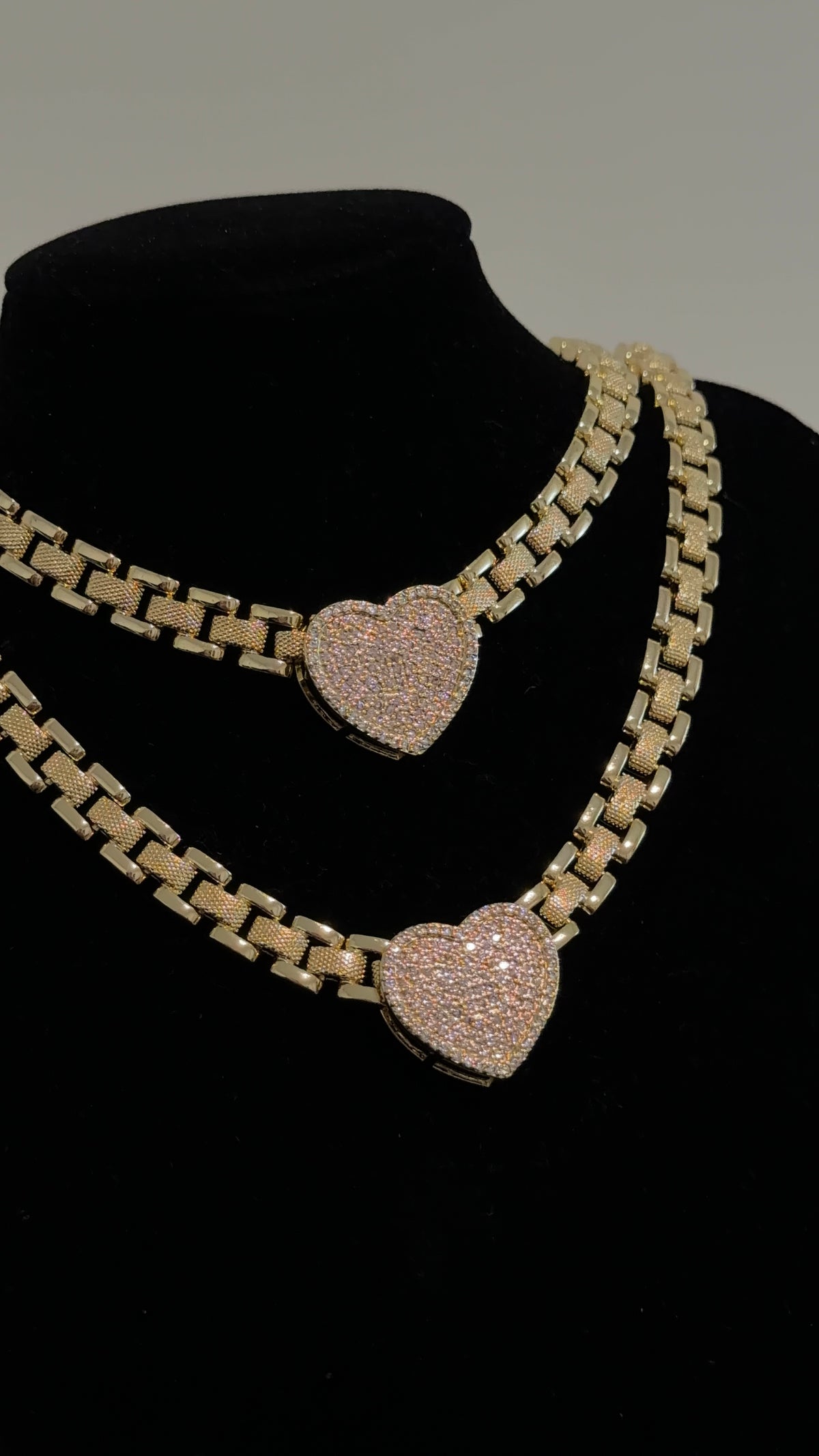18 Inch Rollie Prezy Pink Heart Chain