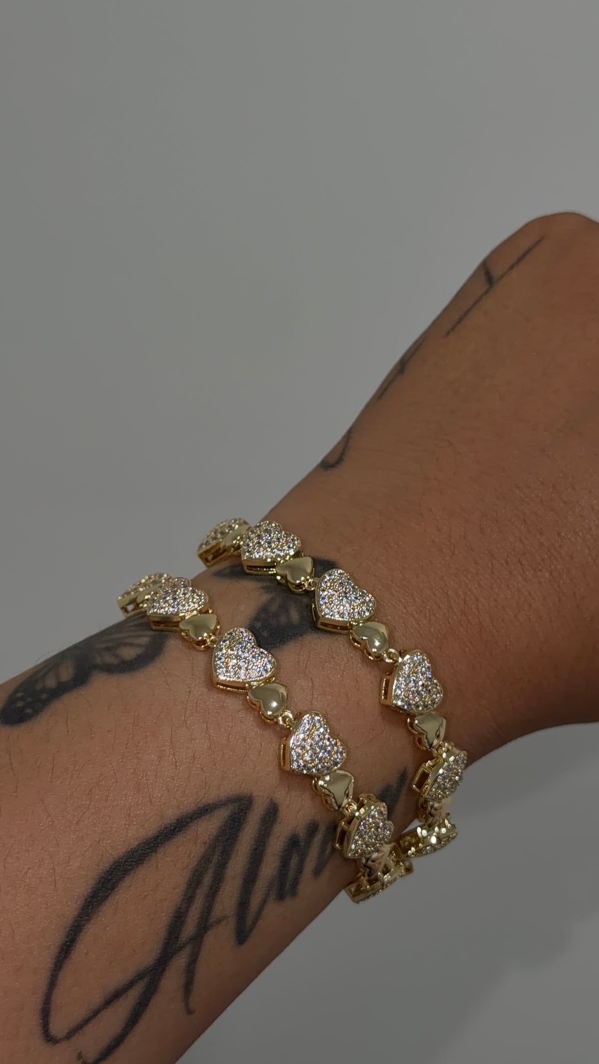 Big Bling Heart Lil Heart Bracelet