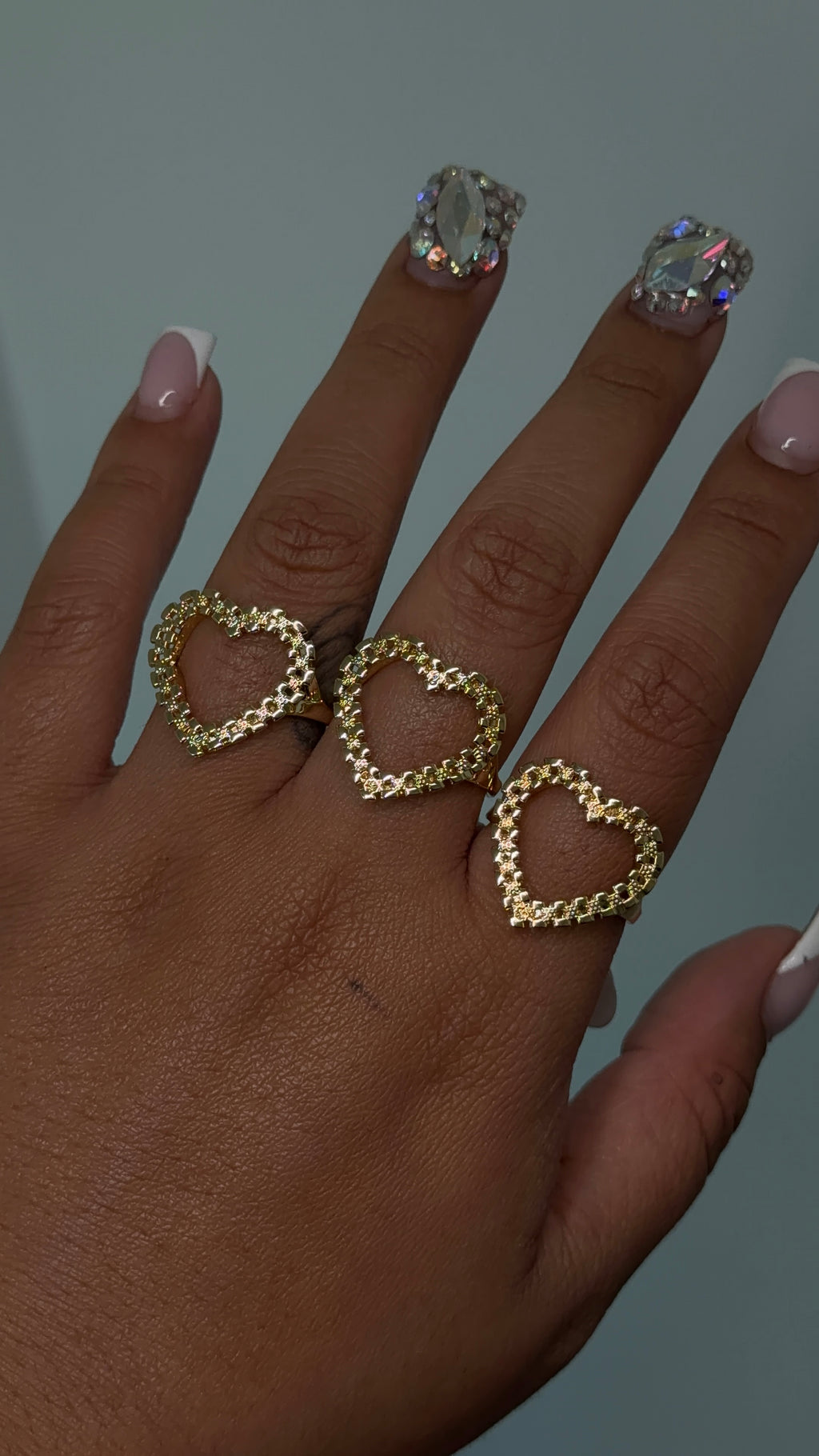 Open Heart Rollie Ring