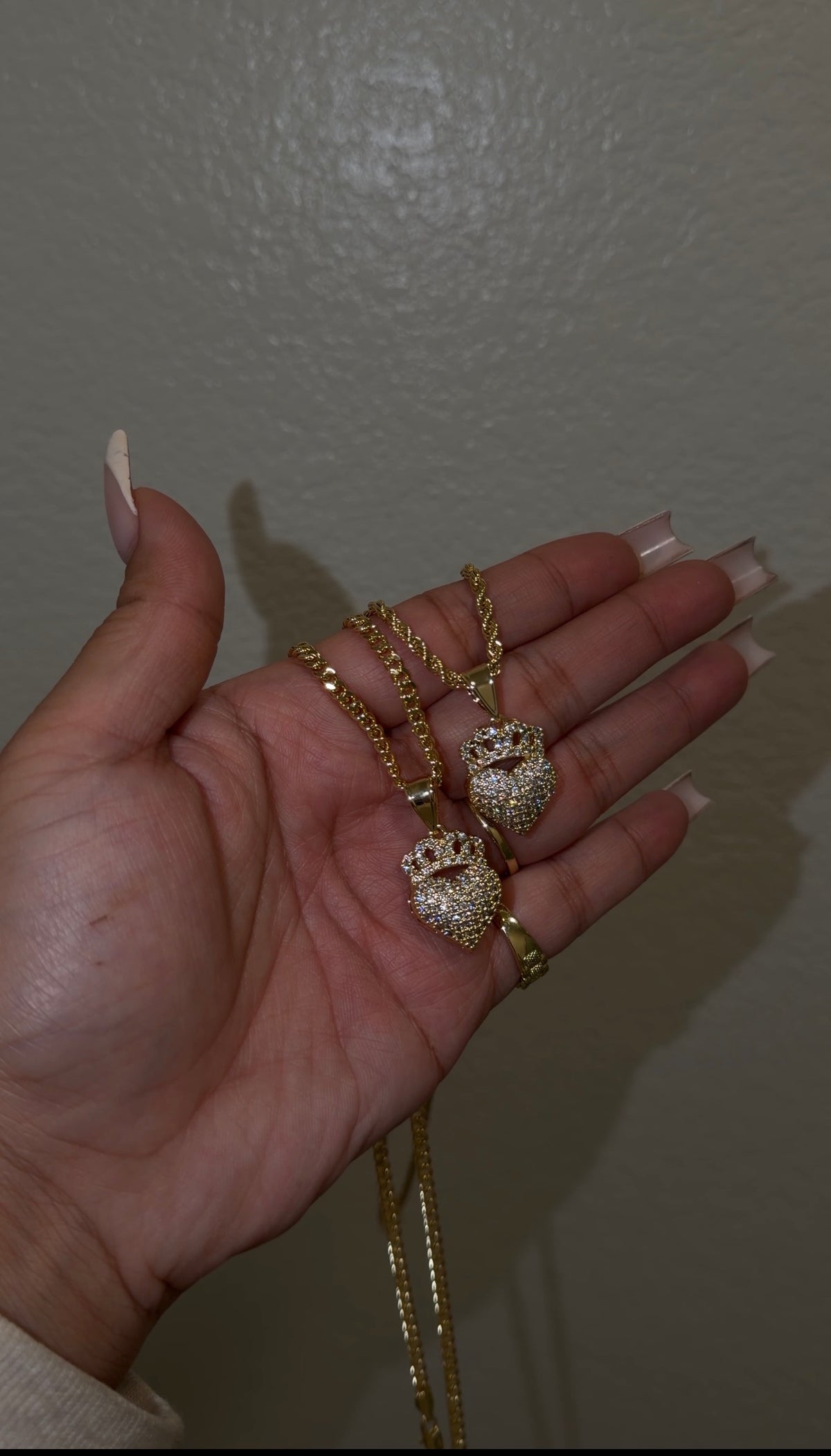 Crown Heart Diamond Necklace