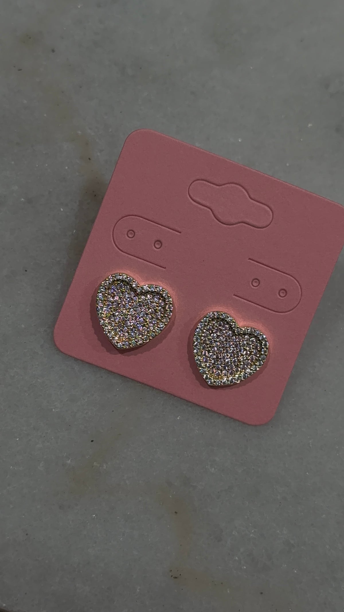 Jumbo Pink Heart Earrings