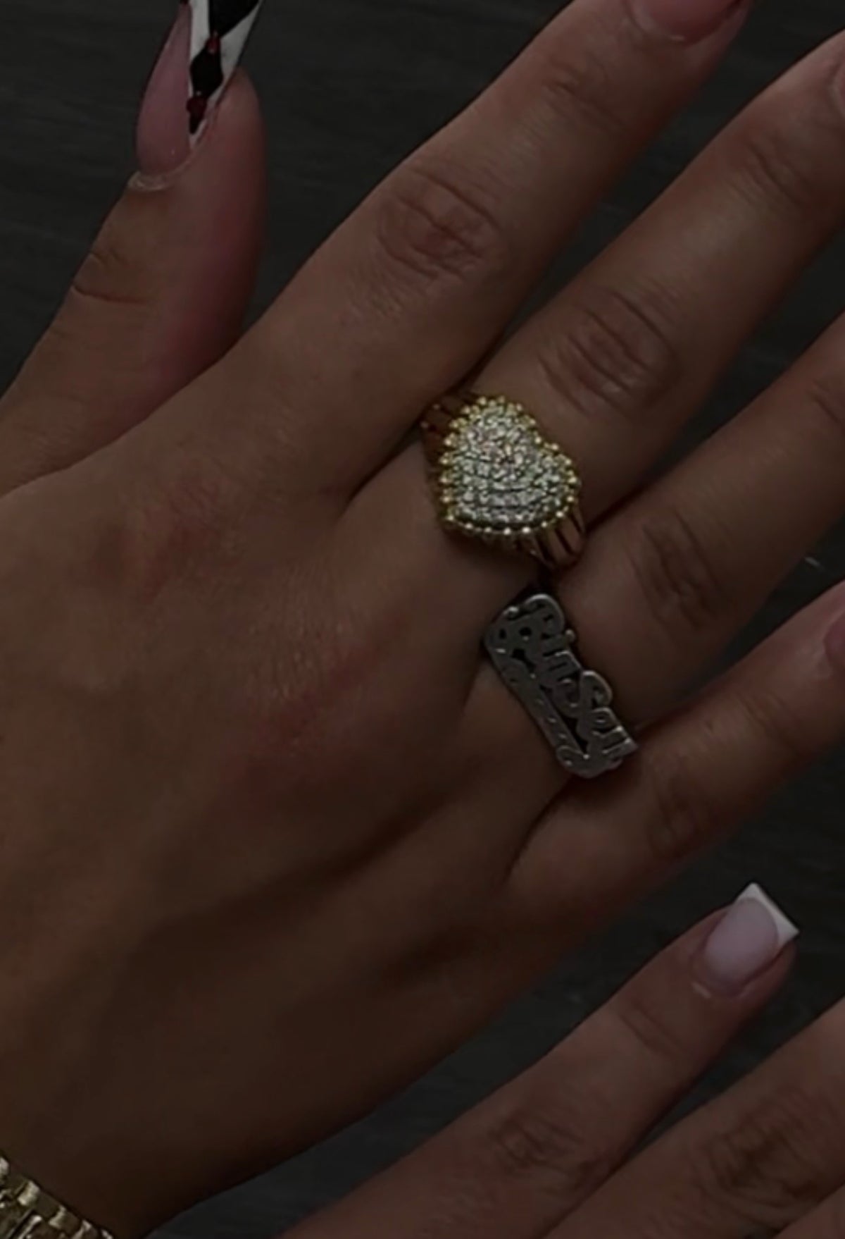 Big Diamond Heart Ring