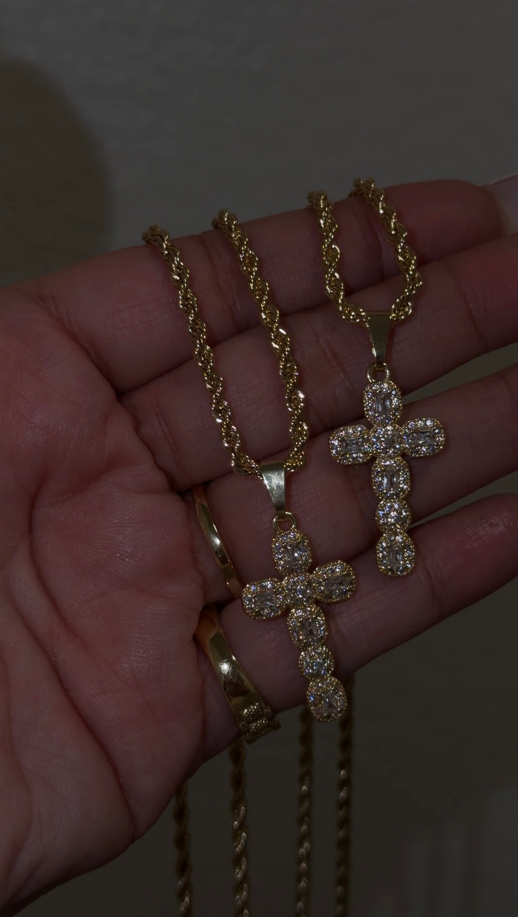 Small Diamond Cross Necklace