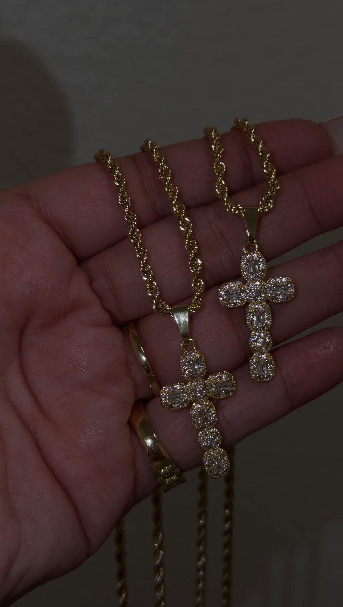 Small Diamond Cross Necklace